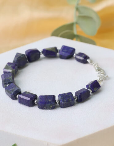 lapis faceted tumble bracelet