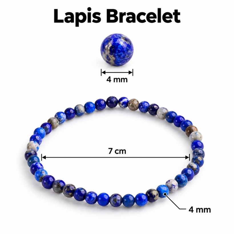 Lapis Lazuli Round Beads Bracelet (2) lapis lazuli round beads bracelet
