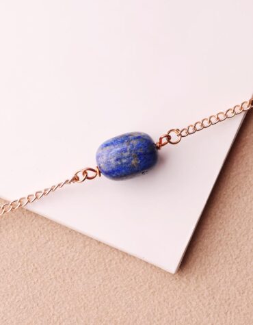 Lapis Single Tumble Bracelet-Shubhanjali Store