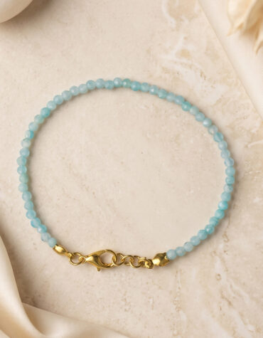 larimar faceted bracelet 3mm