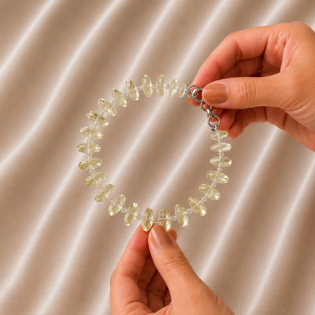 Lemon Quartz Bati Faceted Big Bracelet 1 lemon quartz bati faceted big bracelet