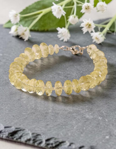 lemon quartz bati faceted big bracelet