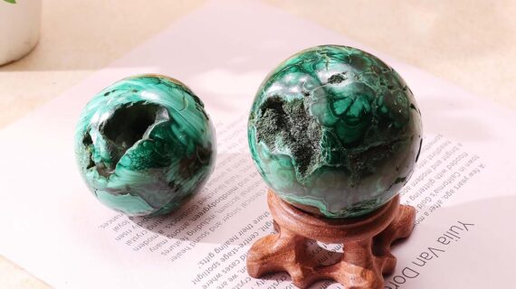 Malachite Druzy Ball