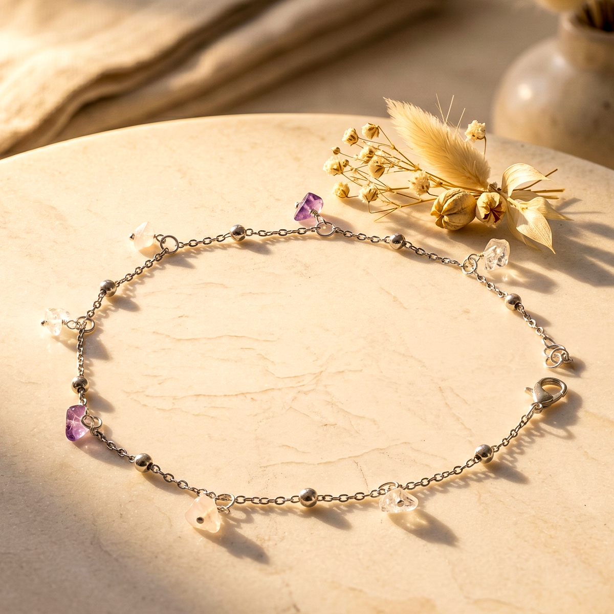 Mental Peace Calmness Chain Anklet-SHubhanjali Store (4) mental peace & calmness chain anklet