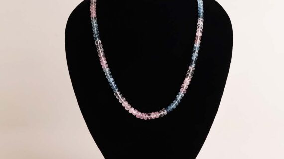 Morganite Bati Faceted Beads Necklace