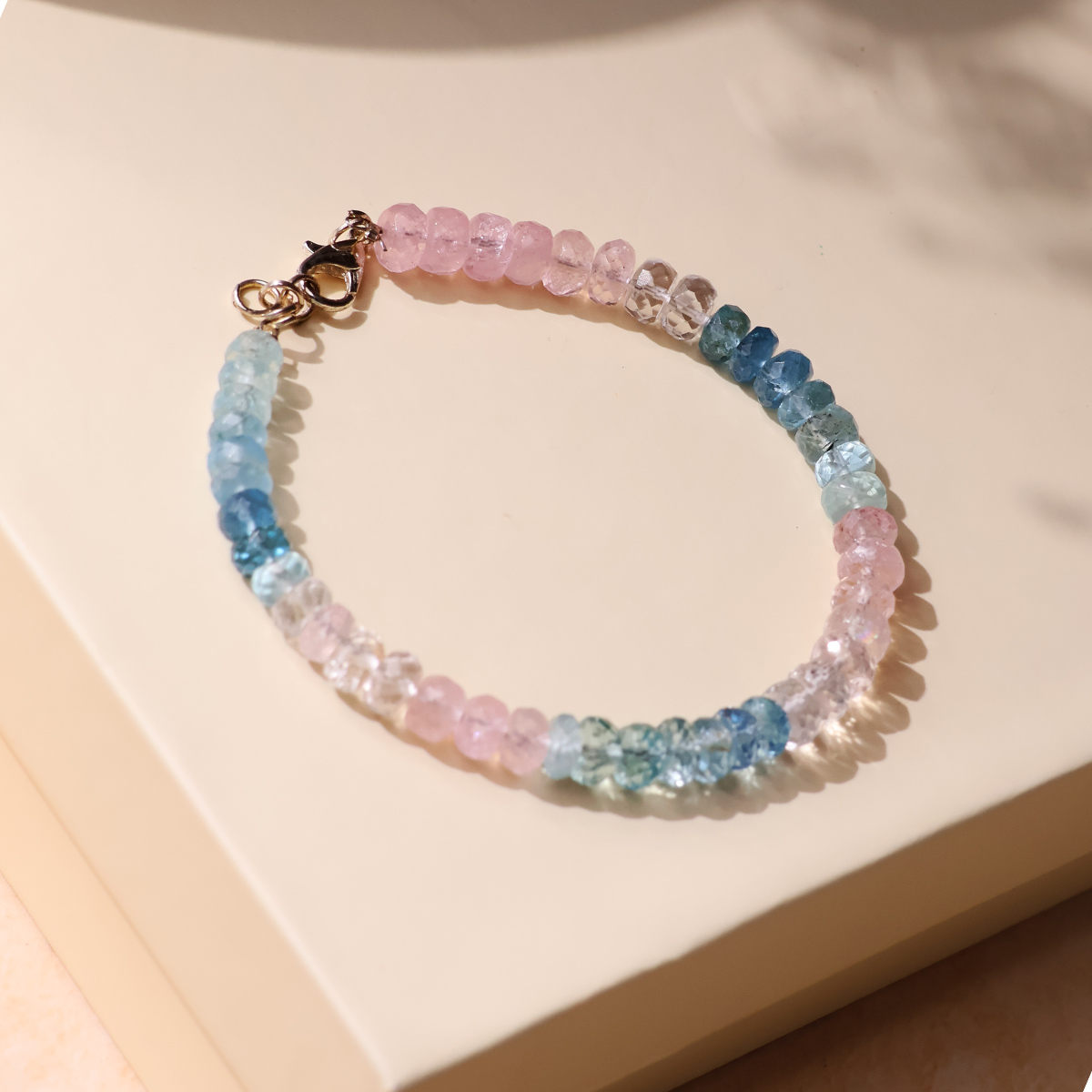 Morganite Bati Faceted Silver Bracelet-Shubhanjali Store (3) morganite bati faceted silver bracelet