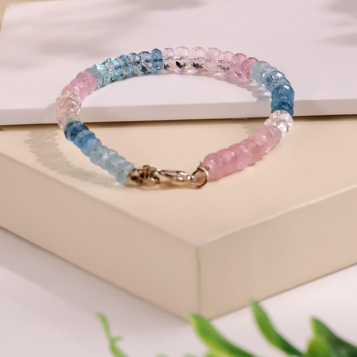 Morganite Bati Faceted Silver Bracelet-Shubhanjali Store (5) morganite bati faceted silver bracelet