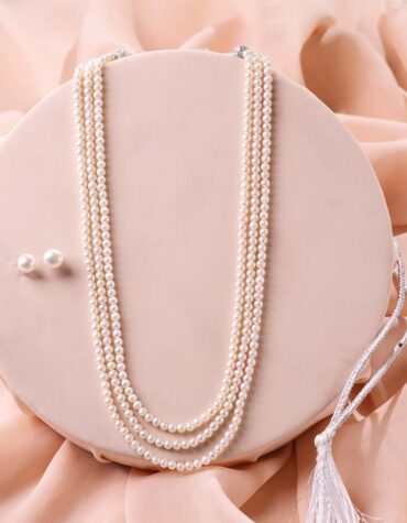 Mother Of Pearl 3 Layer Necklace-Shubhanjali Store