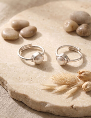 mother of pearl ring silver