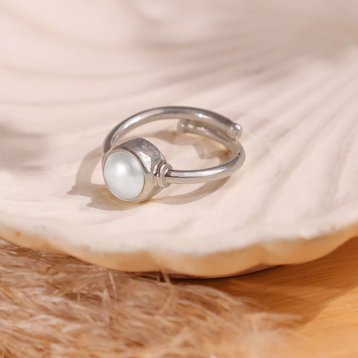 Mother Of Pearl Ring SIlver-Shubhanjali Store (4) mother of pearl ring silver