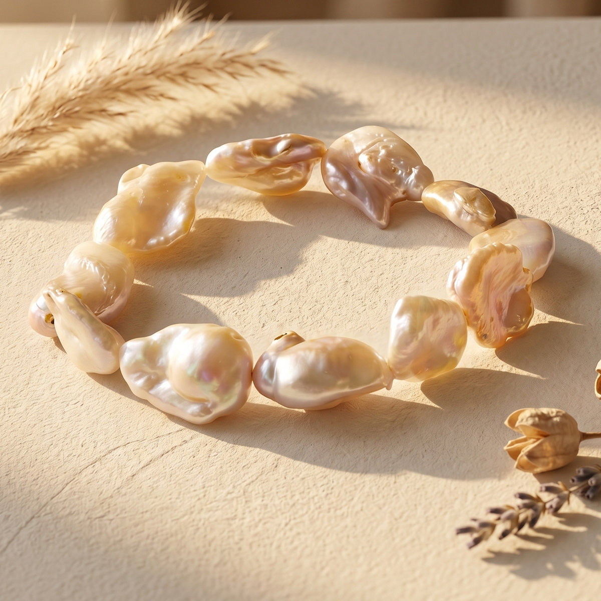 Mother of Pearl Unshape Tumble Bracelet-Shubhanjali Store (3) mother of pearl unshape tumble bracelet
