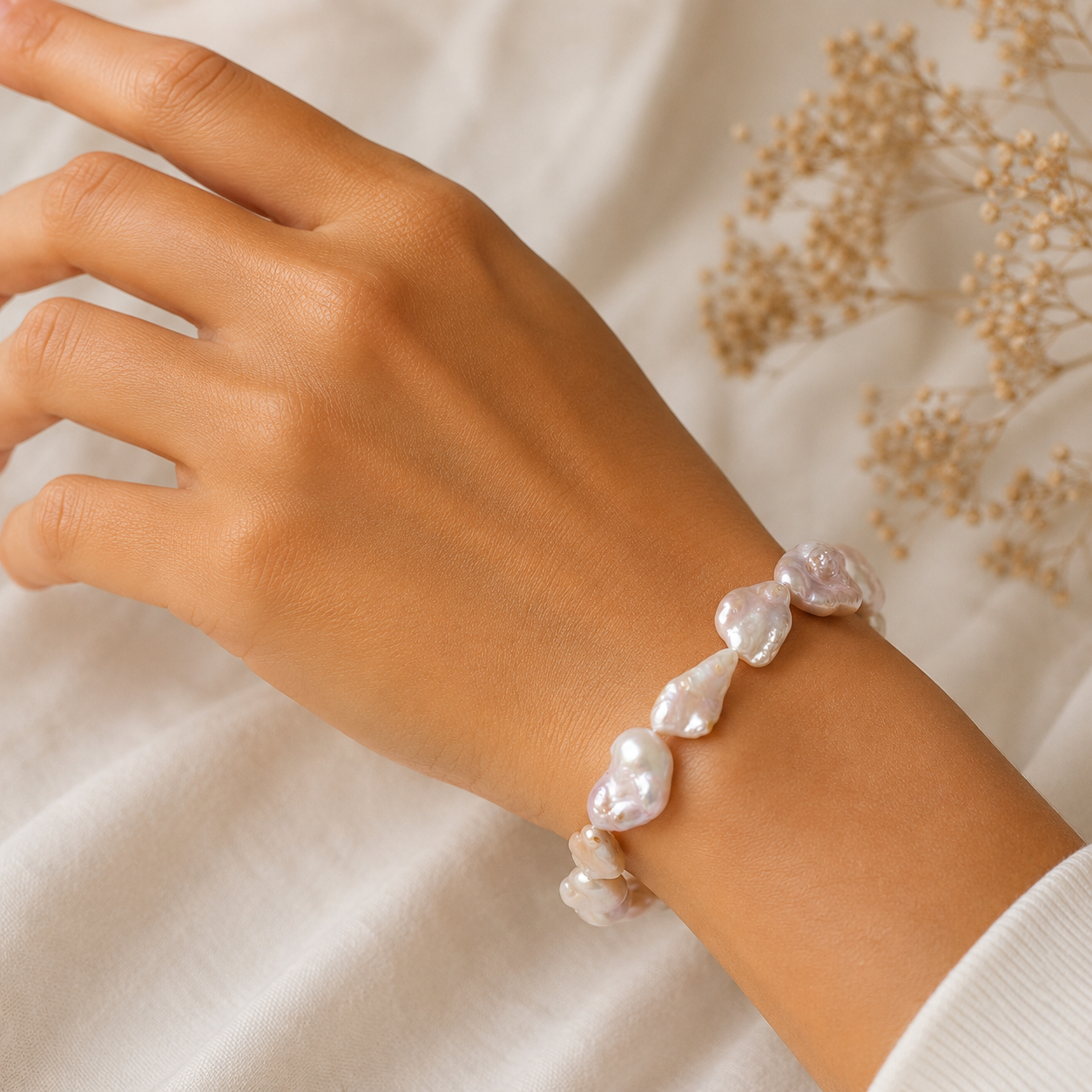 Mother of Pearl Unshape Tumble Bracelet mother of pearl unshape tumble bracelet