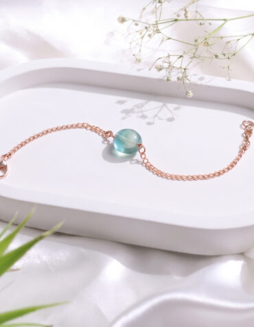 multi fluorite single tumble bracelet