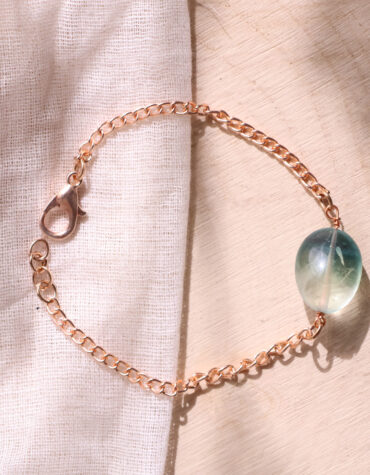multi fluorite single tumble bracelet