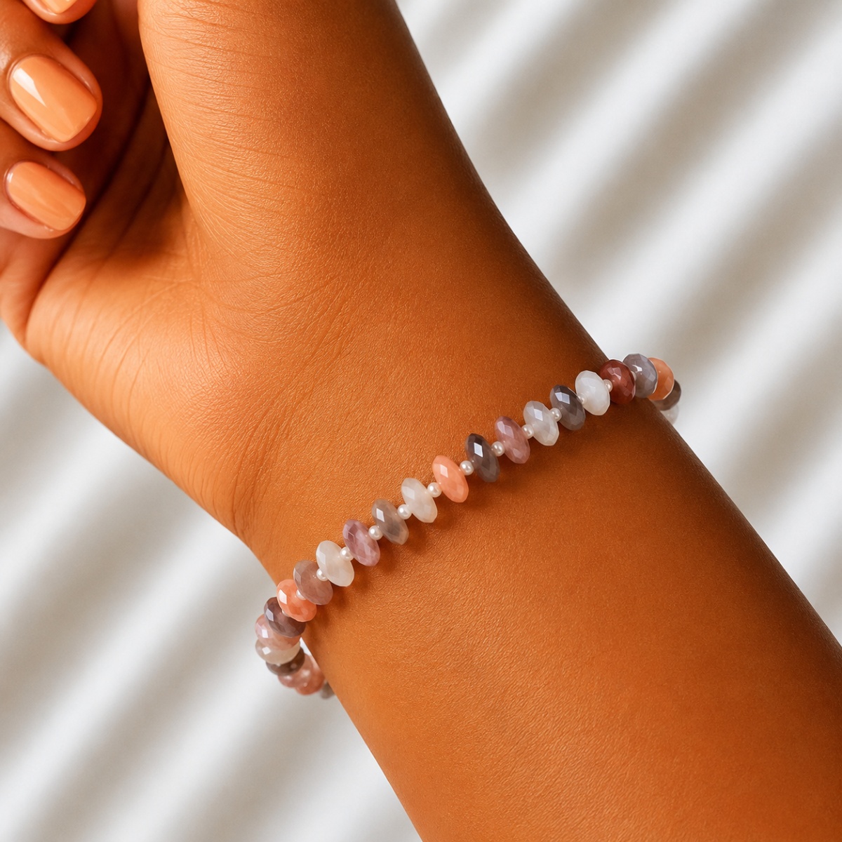 Multi Moonstone Bati Faceted Big Bracelet-Shubhanjal Store (2) multi moonstone bati faceted big bracelet