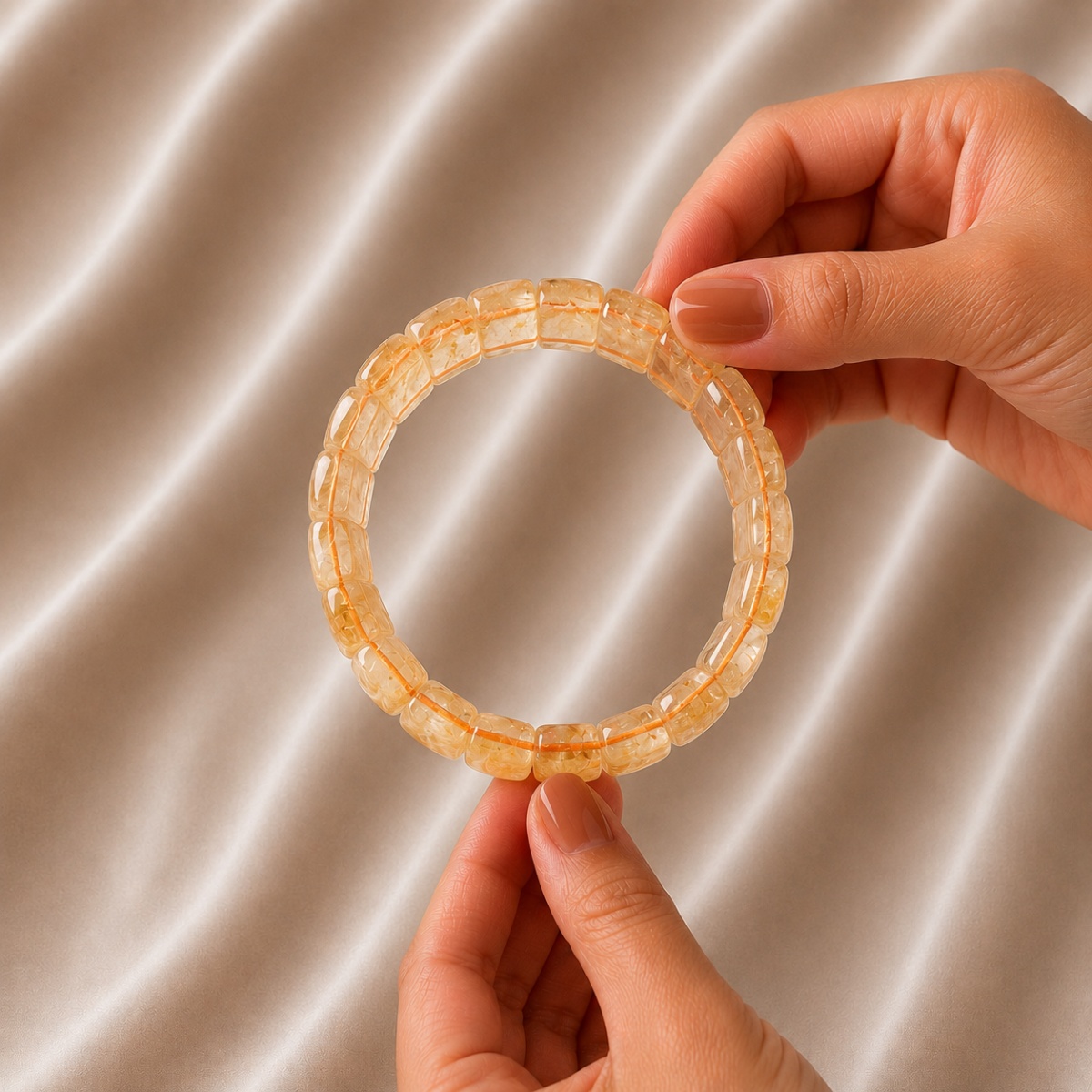 Natural Citrine Rectangle Shape Bracelet-Shubhanjali Store (1) natural citrine rectangle shape bracelet