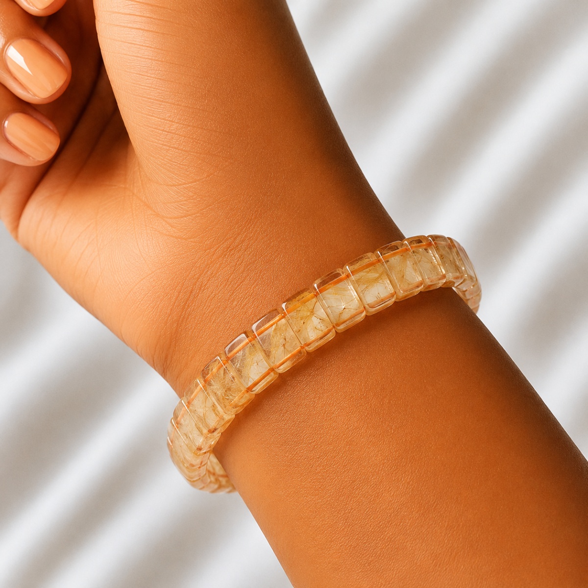 Natural Citrine Rectangle Shape Bracelet-Shubhanjali Store (2) natural citrine rectangle shape bracelet