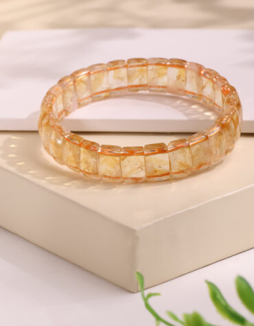 natural citrine rectangle shape bracelet