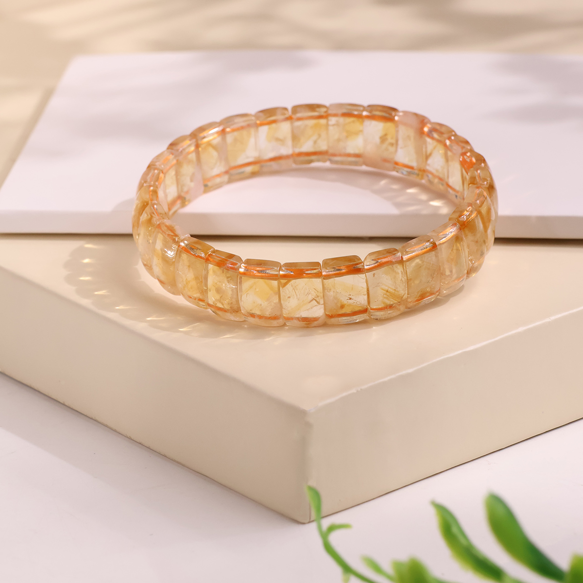 Natural Citrine Rectangle Shape Bracelet-Shubhanjali Store (3) natural citrine rectangle shape bracelet