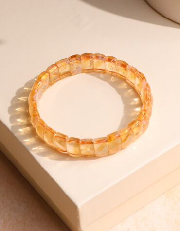 natural citrine rectangle shape bracelet