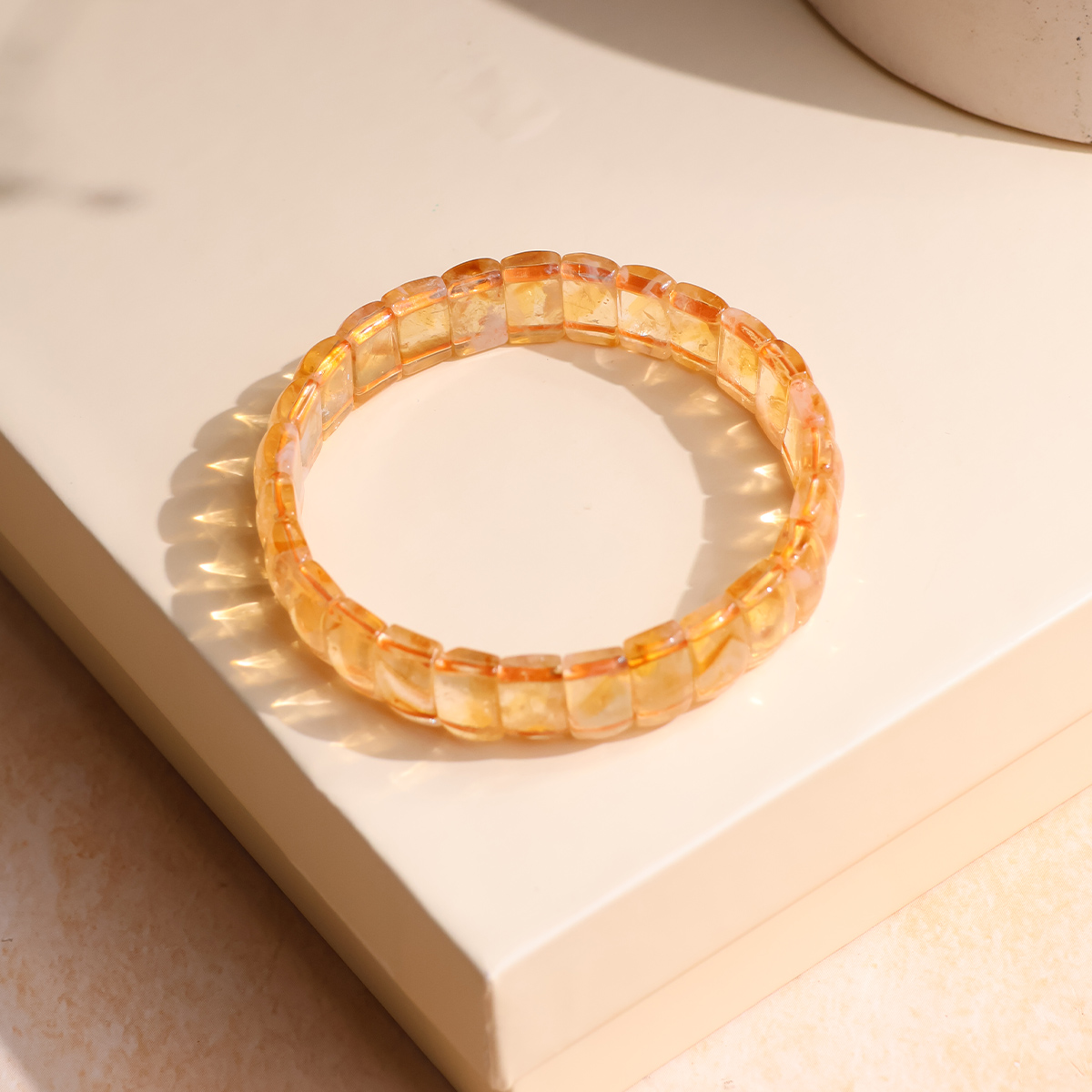 Natural Citrine Rectangle Shape Bracelet-Shubhanjali Store (4) natural citrine rectangle shape bracelet