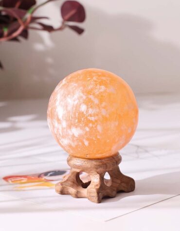 Orange Selenite Ball - Shubhanjali Store