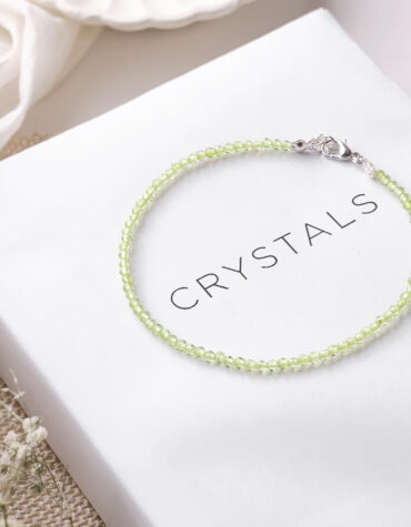 peridot faceted anklet 3mm
