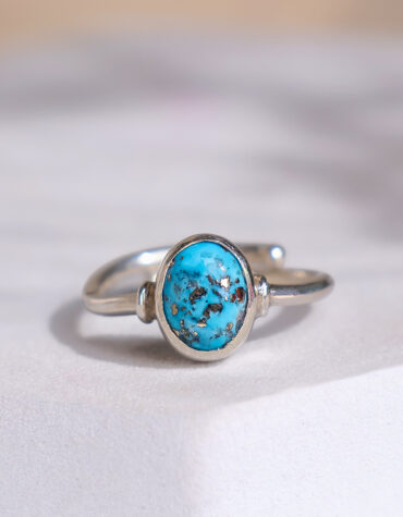 persian firoza silver ring 5 5.5 gms