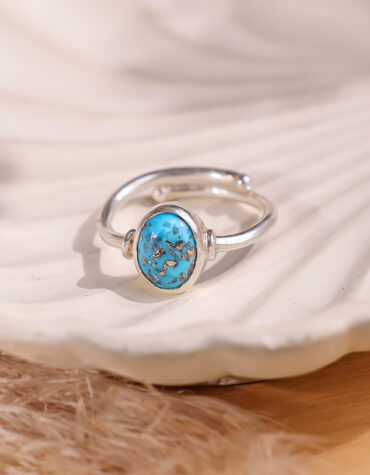 persian firoza silver ring 5 5.5 gms