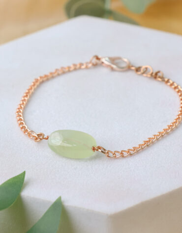 prehnite single tumble bracelet