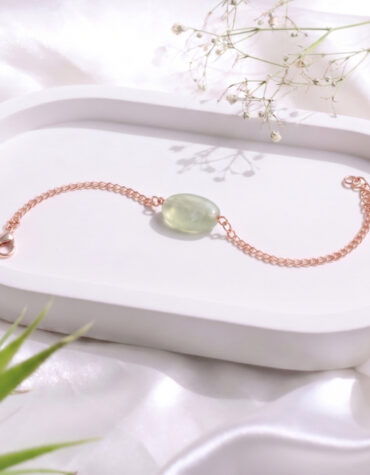 prehnite single tumble bracelet