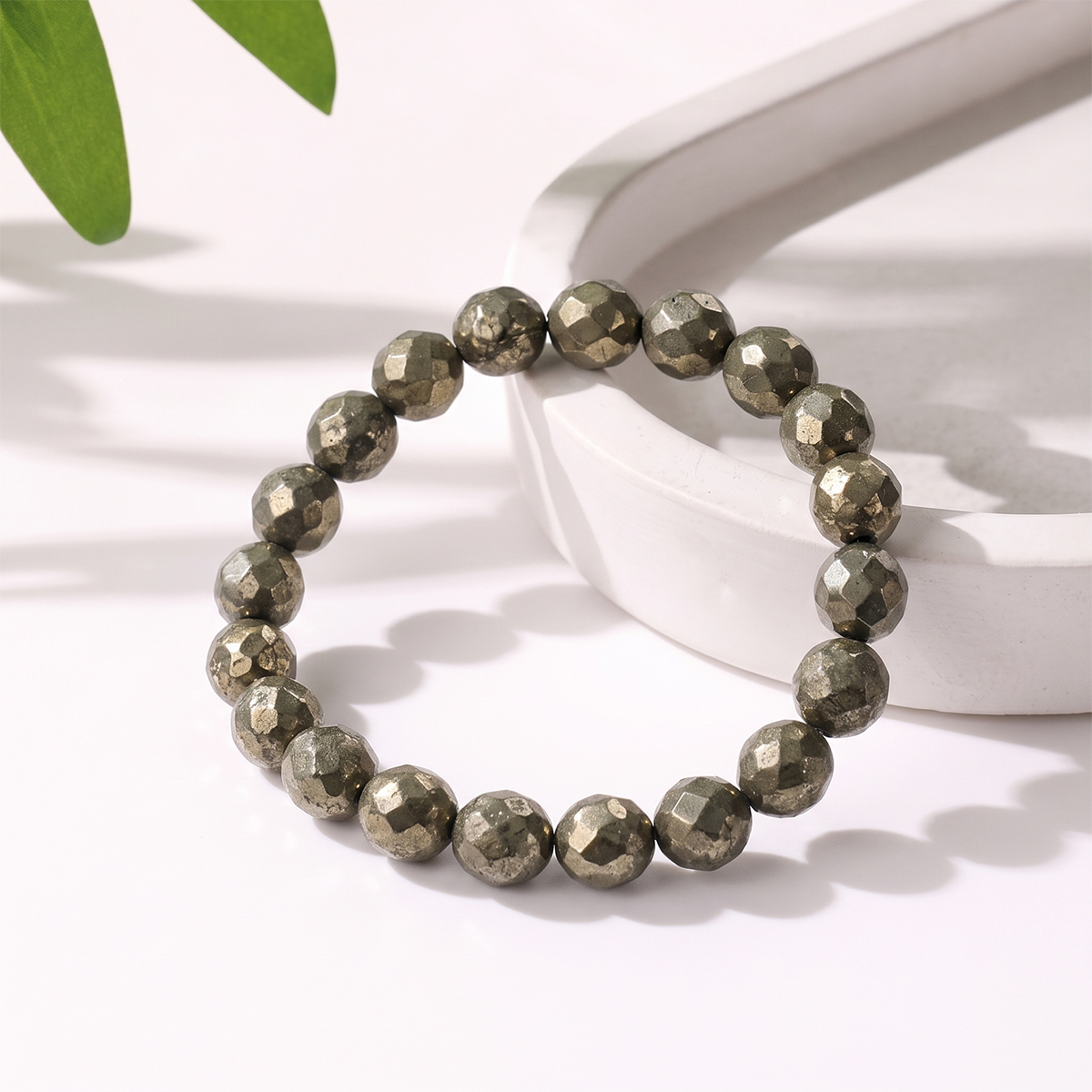 Pyrite Faceted Bracelet - Shubhanjali Store (3) pyrite faceted bracelet