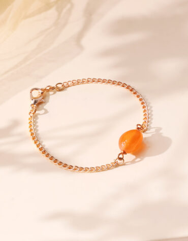 Red Carnelian Single Tumble Bracelet-Shubhanjali Store