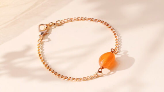 Red Carnelian Single Tumble Bracelet