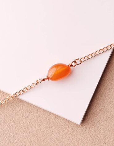 Red Carnelian Single Tumble Bracelet-Shubhanjali Store