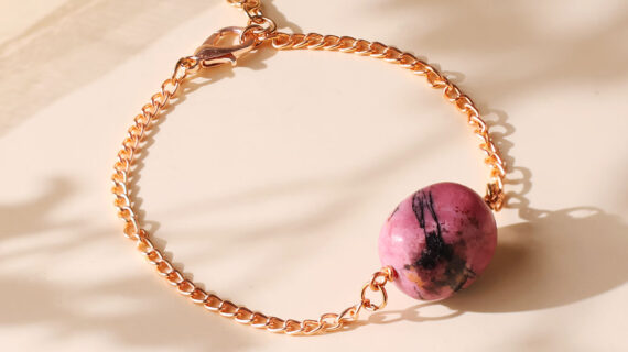 Rhodonite Single Tumble Bracelet