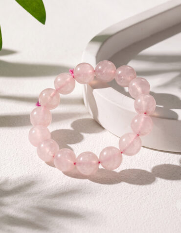 rose quartz bracelet 14mm