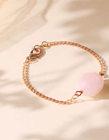 Rose-Quartz-Single-Tumble-Bracelet-Shubhanjali-Store