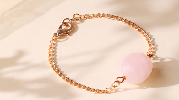 Rose Quartz Single Tumble Bracelet