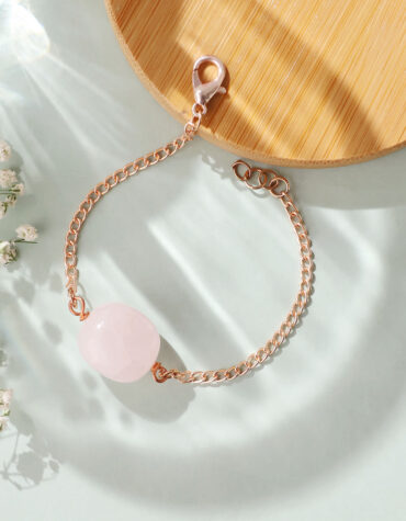 Rose-Quartz-Single-Tumble-Bracelet-Shubhanjali-Store