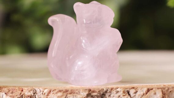 Rose Quartz Squirrel 1 Inch