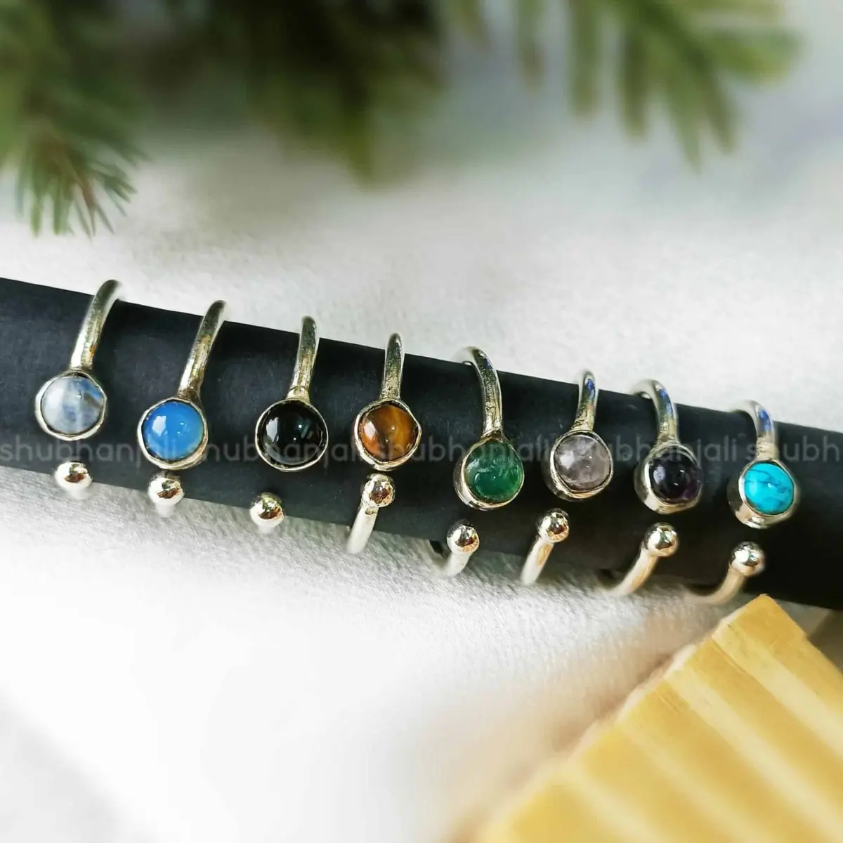 Round Crystal Stone Alloy Metal Adjustable Small Ring round crystal stone alloy metal adjustable small ring