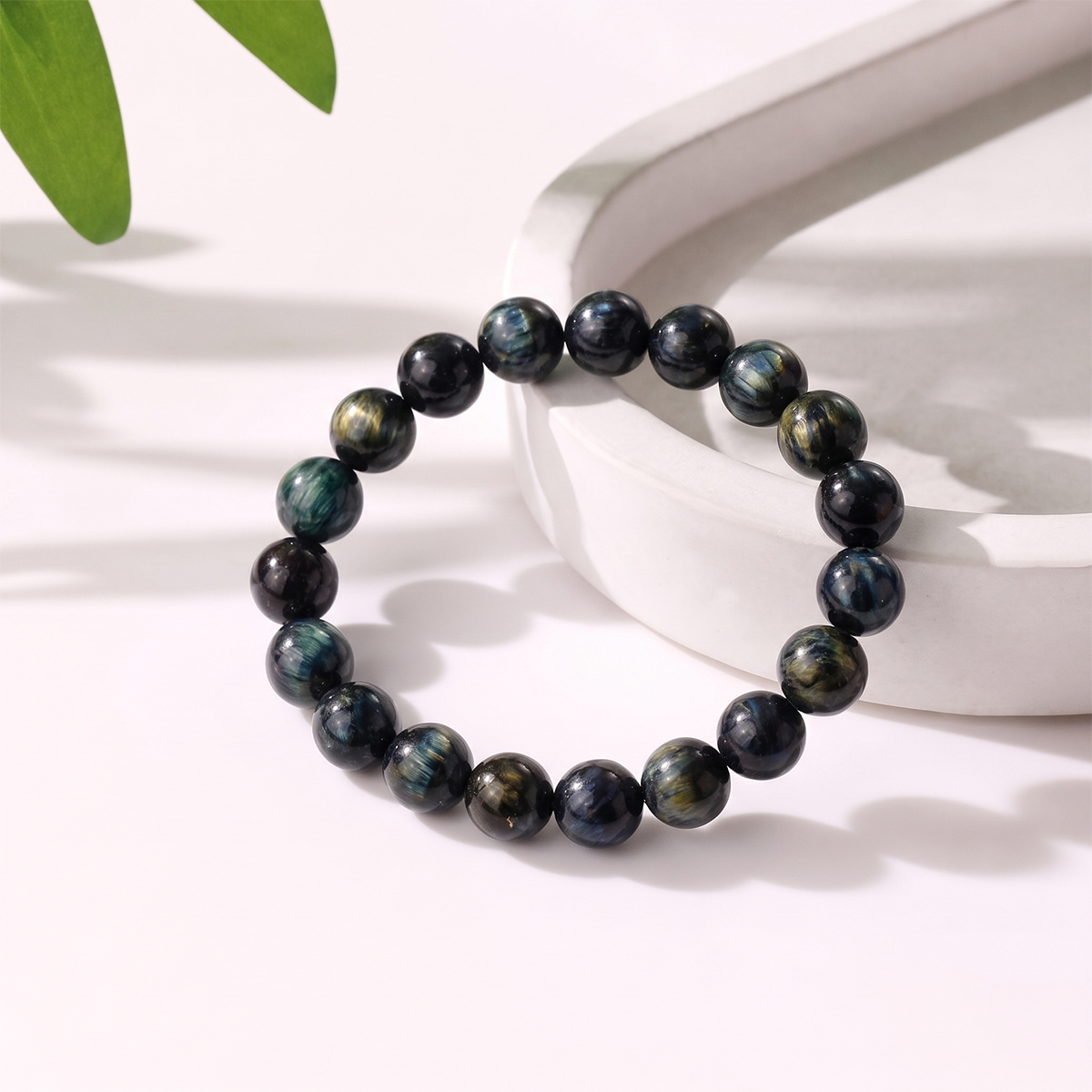 Shubhanjali Store - Blue Tiger Eye bracelet 10mm (3) blue tiger eye bracelet 10mm