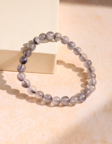 silver rutile bracelet 8mm
