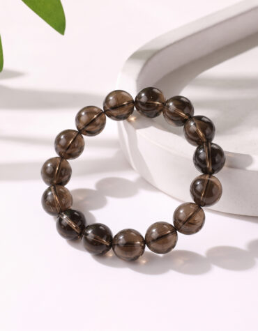 smokey quartz bracelet 14mm