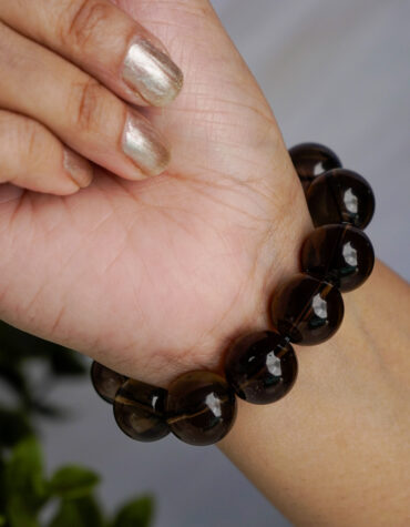 smokey quartz bracelet 14mm