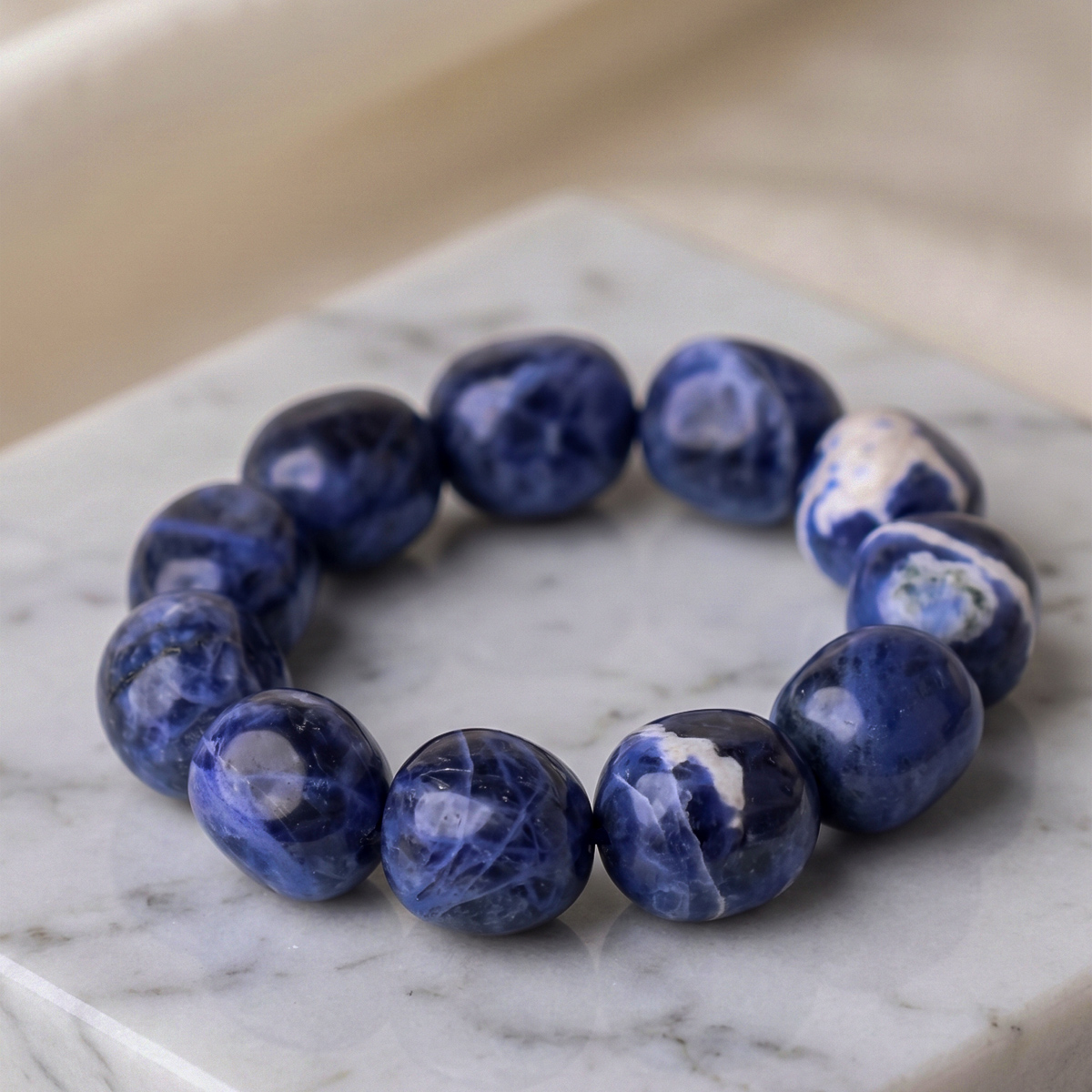 Sodalite Tumble Bracelet-Shubhanjali Store (1) sodalite tumble bracelet