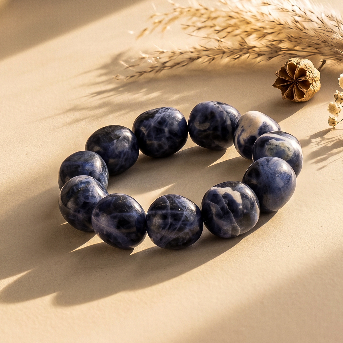 Sodalite Tumble Bracelet-Shubhanjali Store (2) sodalite tumble bracelet