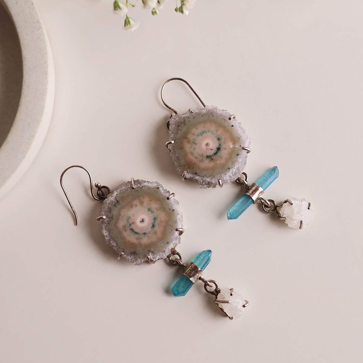 Stalactite Hanging silver earring-Shubhanjali Store (1) stalactite hanging silver earring