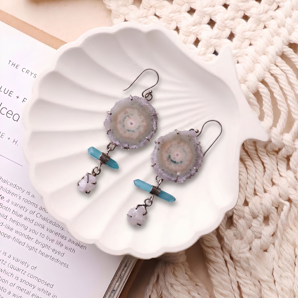 Stalactite Hanging silver earring-Shubhanjali Store (2) stalactite hanging silver earring